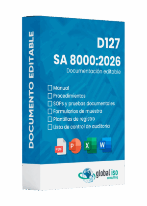 D127 Kit de documentación SA 8000:2026 para la certificación del estándar de responsabilidad social
